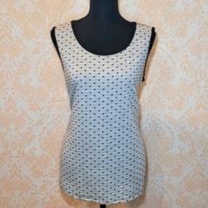 Coldwater Creek Gray & Black Shell Tank 1x